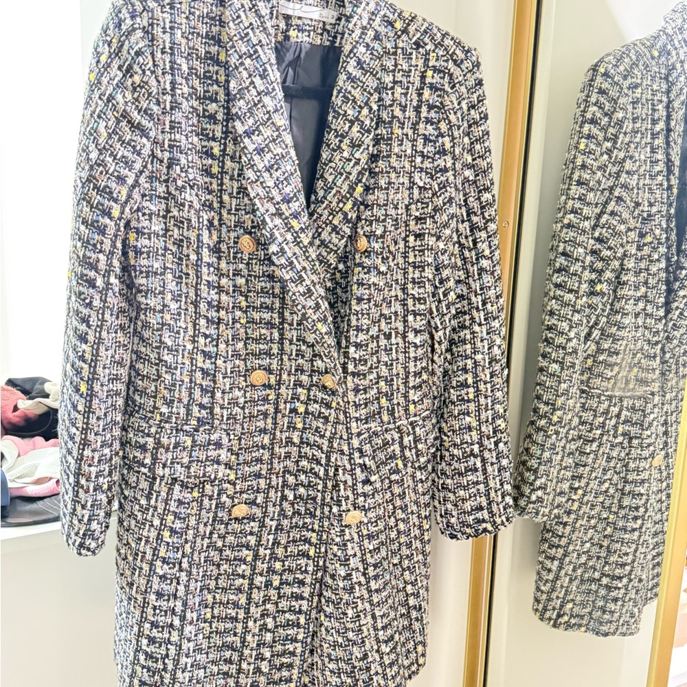 Women's Tweed Double-Breasted Coat or Dress